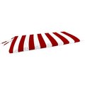 Jordan Manufacturing Jordan Manufacturing 9676PK1-3028D 48 in. Outdoor Bench Cushion; Cabana Stripe Red 9676PK1-3028D